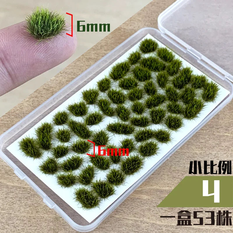 Grass Tufts Simulation Miniature Cluster Model Bush Plant For Railway Railroad Diy Building Scene Layout Diorama Kits