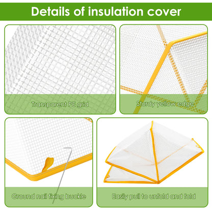 Greenhouse Cover Foldable Garden Vegetable Flower Insect-Proof Bird Portable Winter Warm Anti-uv Windproof Planting Greenhouse