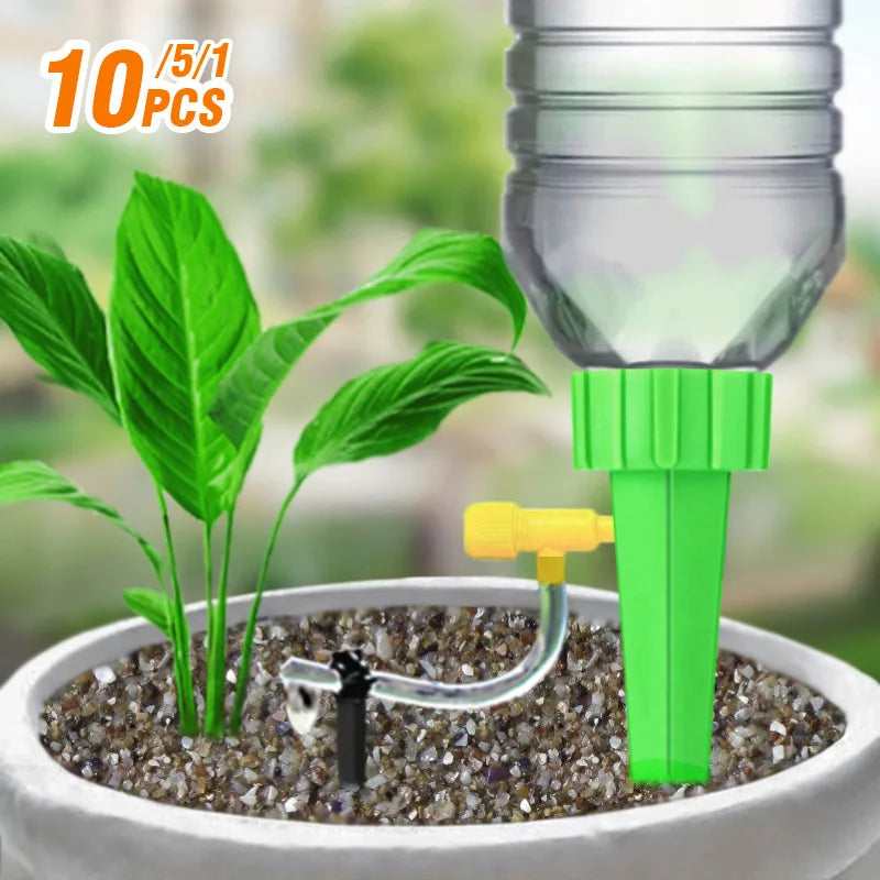 Drip Irrigation Kit For Pots Automatic Garden Plants Watering System Houseplants Waterer Greenhouse Flowers Adjustable Drippers