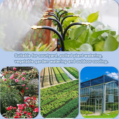 20M-5M DIY Universal Sprayer Kit 360° Curved Garden Automatic Irrigation System for Garden Plant Fogging Watering Irrigation New