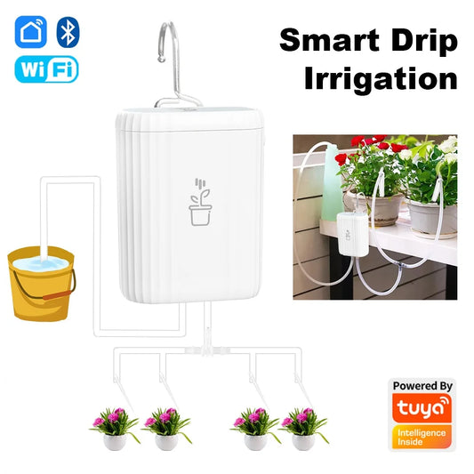 Tuya WIFI Intelligent Drip Irrigation Automatic Watering Pump System Kits Flowers Plants Home Sprinkler Drip For Garden Tools