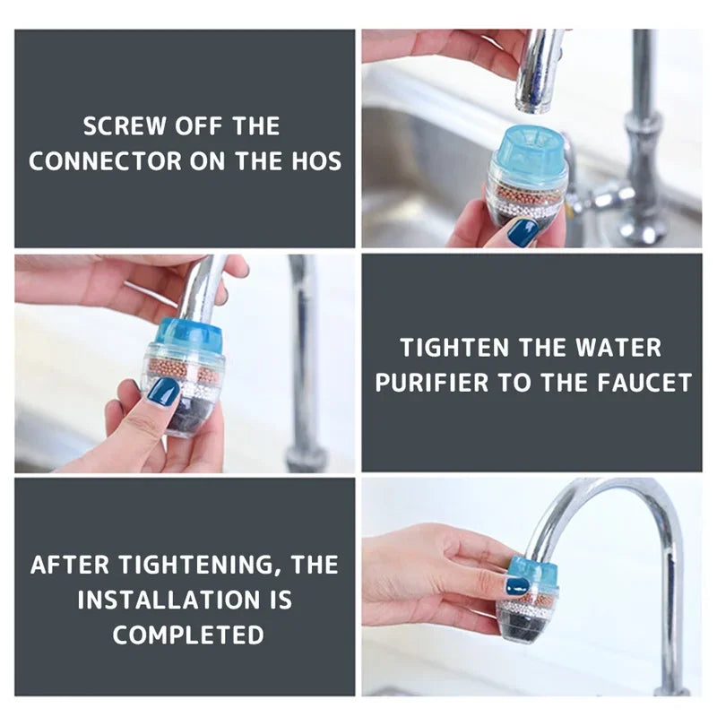 Household Kitchen Home Faucet Tap Water Filter Clean Filter Purifier Filtration Cartridge 21-23mm Activated Carbon Water Filter