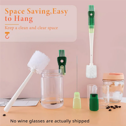 5 In 1 Water Bottle Brushes For Cleaning, Easily Cleans The Cup Mouth, Lid, Bottom, And Straw, Bottle Cleaning Toolsabkw