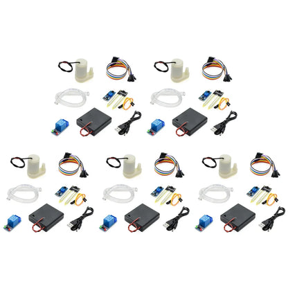 DIY Automatic Irrigation Module Kit Automatic Water Pumping Soil Moisture Sensor Mini Water Pump with 50cm Hose for Arduino