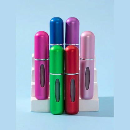 6-Pack Portable Spray Bottle Travel Set 5ml Refillable Perfume Spray Self-Suction Bottom