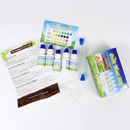 Planting Soil Test Kit 4 in 1 Soil PH N P K Detector Soil Reagent Box Ammonia Nitrogen Phosphorus Potassium Tester  for Garden