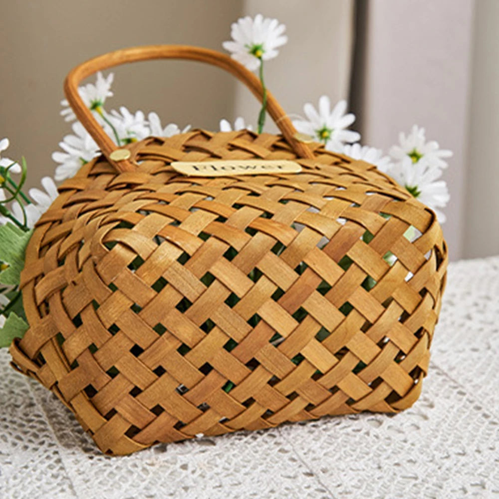 Girl Basket Wicker Baskets Wicker Or Bamboo Baskets Cachepot For Flowers Bamboo Basket Decorative Flower Baskets Decorative