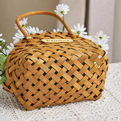 Girl Basket Wicker Baskets Wicker Or Bamboo Baskets Cachepot For Flowers Bamboo Basket Decorative Flower Baskets Decorative