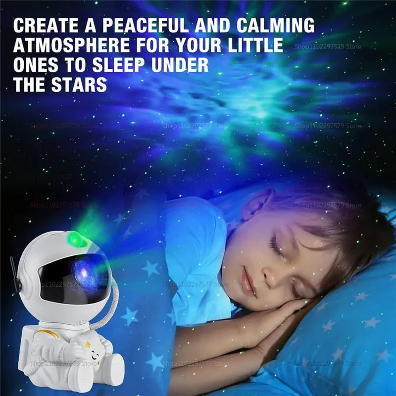 Astronaut Starry Sky Projection Light for Bedroom Galaxy Night Light Star Laser Atmosphere Lamp Room Decor Gift for Kids Adults