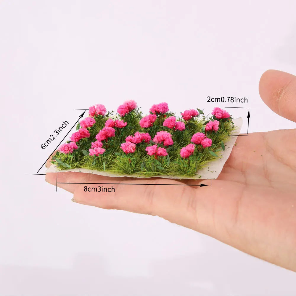 Micro Landscape DIY Accessories Building Garden Flower Cluster Model Sand Table Layout Static Grass  Diorama Kit 1Box