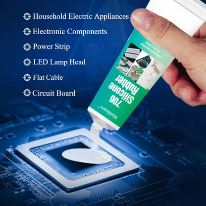 Electronic Waterproof Sealant 706 Silicone Rubber Paste Semi Transparent Insulation Anti Leakage Adhesive Fixing Glue
