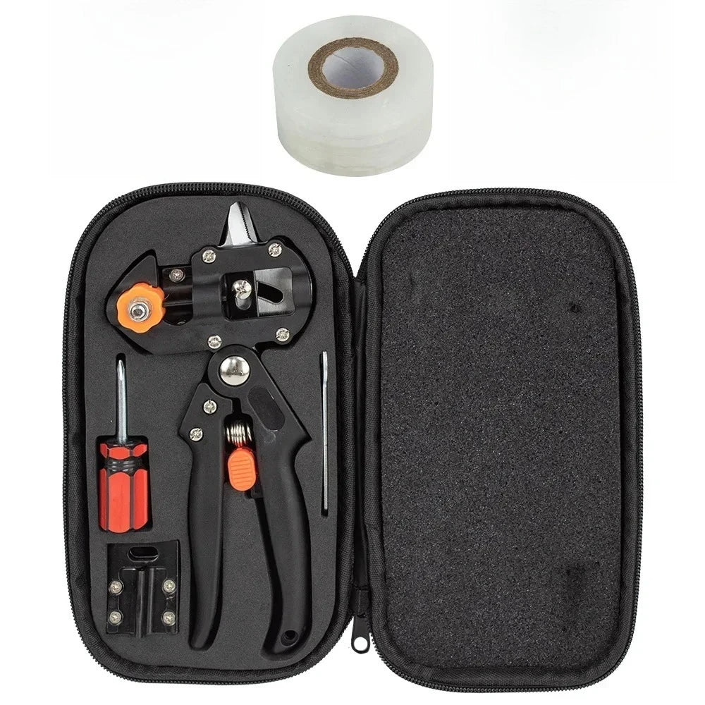 Professional Garden Grafting Tool Kit 2 in 1 Farming Pruning Scissors Shears Set Fruit Tree Secateurs Durable Grafting Knife Kit