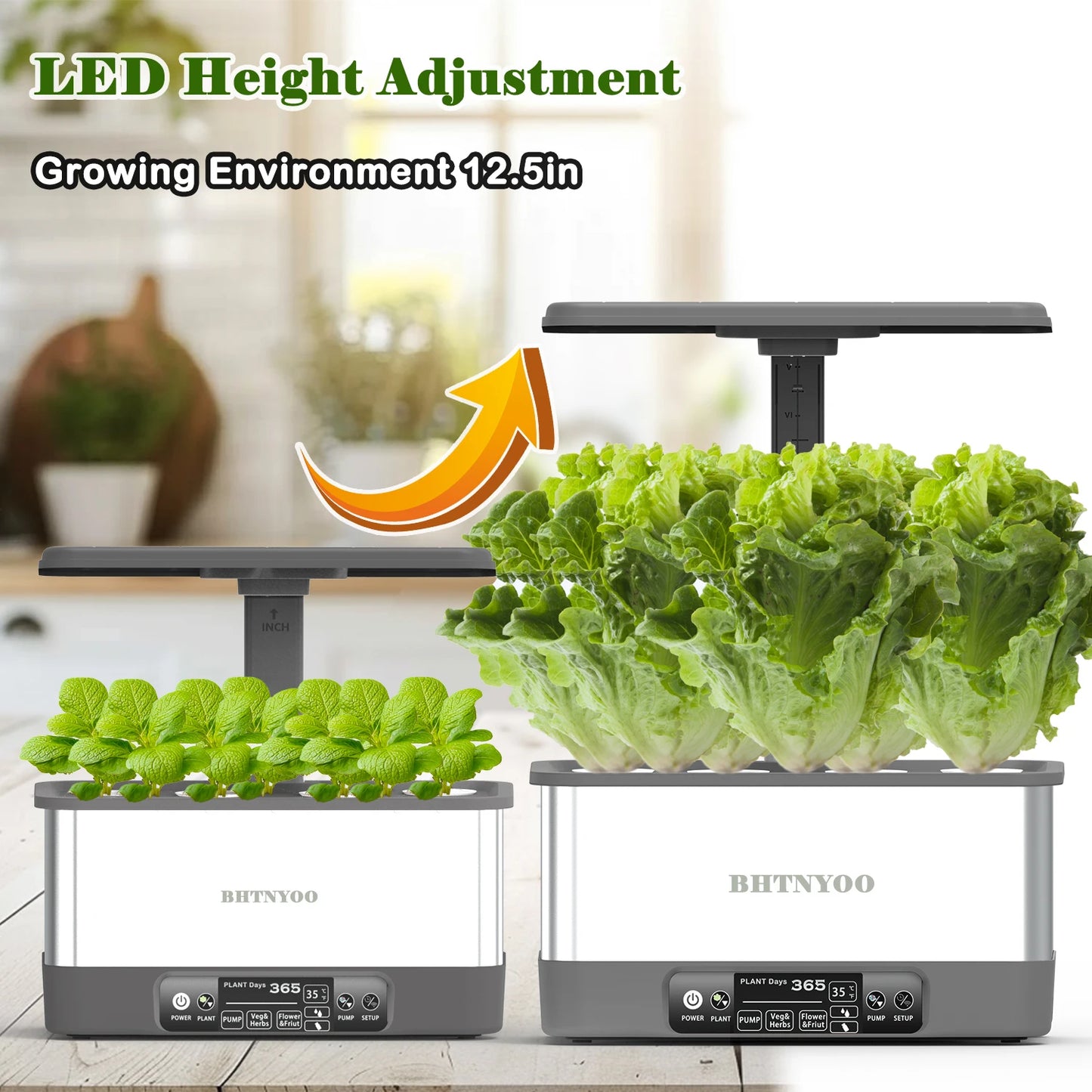 Hydroponics Growing System kit,APP&WIFI Indoor Smart Herbs Garden with LED Growth Lights,Automatic Water Pump,Remote Timer