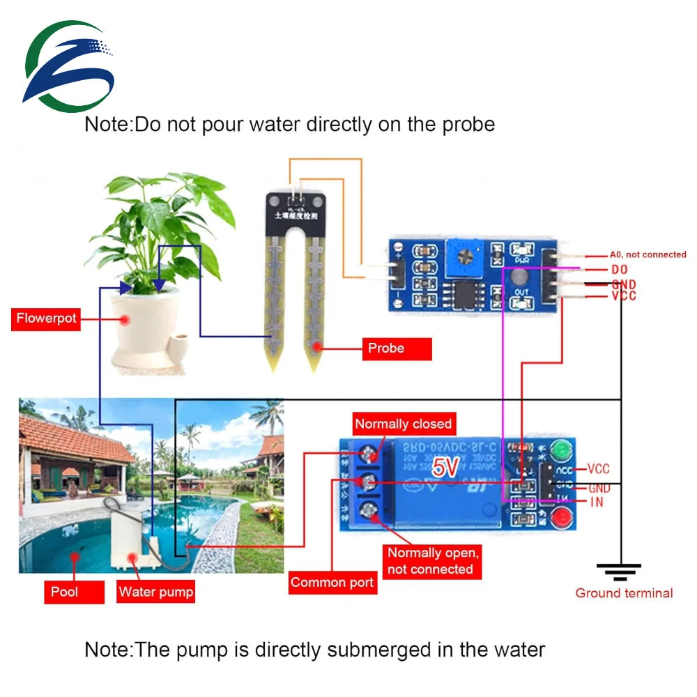 DIY Electronic Watering Kit Automatic Irrigation DIY Kit Self Watering System Module Soil Sensor Pump