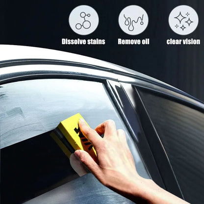 Car Glass Oil Film Remover Glass Polishing Hydrophobic Glass Coating Stain Removal Windshield Clear Window Auto Detailing Tool