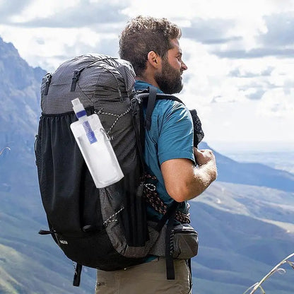 Foldable Water Bottle With Filter Water Purifier Bottle 1000ml Water Bottle Filter Container Reusable Outdoor Filtered Water Bag