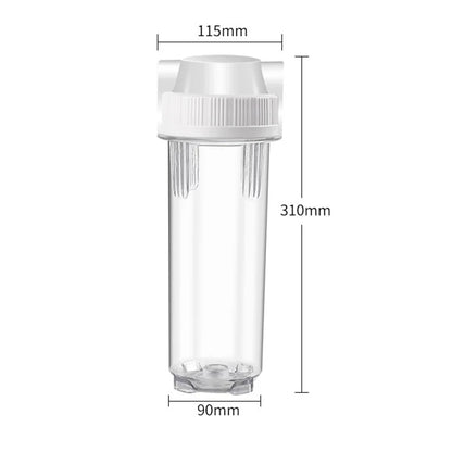 1pc 10inch Transparent Filter Bottle 1/4"1/2"3/4" Threaded Filter Shell Tap Water Prefilter Household Water Filter Accessory