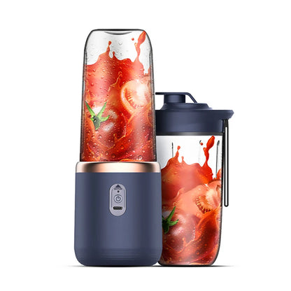 Portable Blender Smoothie Maker Mini Juice Blender Cup Rechargeable Fruit Shakes Juicer Mixer 400ml 6 Blades for Travel