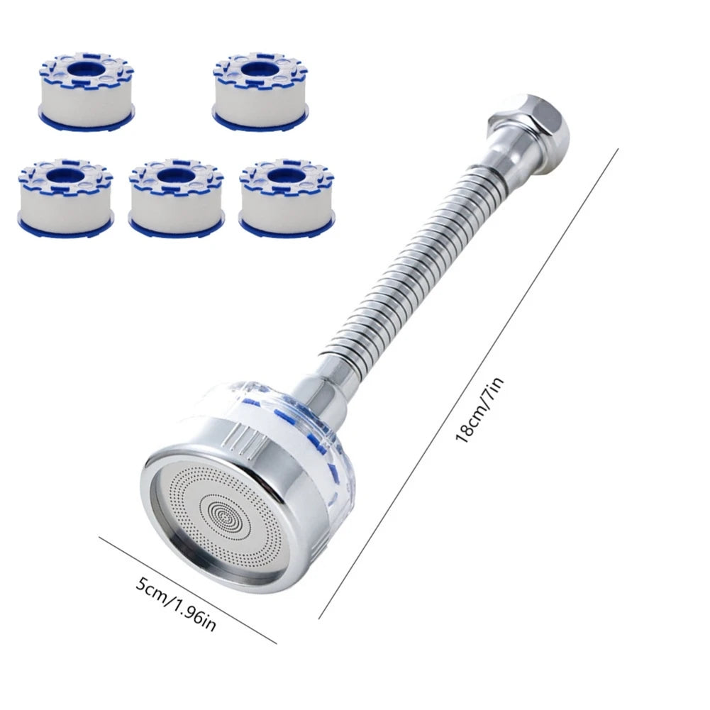 Kitchen Faucet Water Filter Pressurized Sink Filter Water Purifier 360° Tap Splash Proof Faucet Aerator Extender for Bathroom