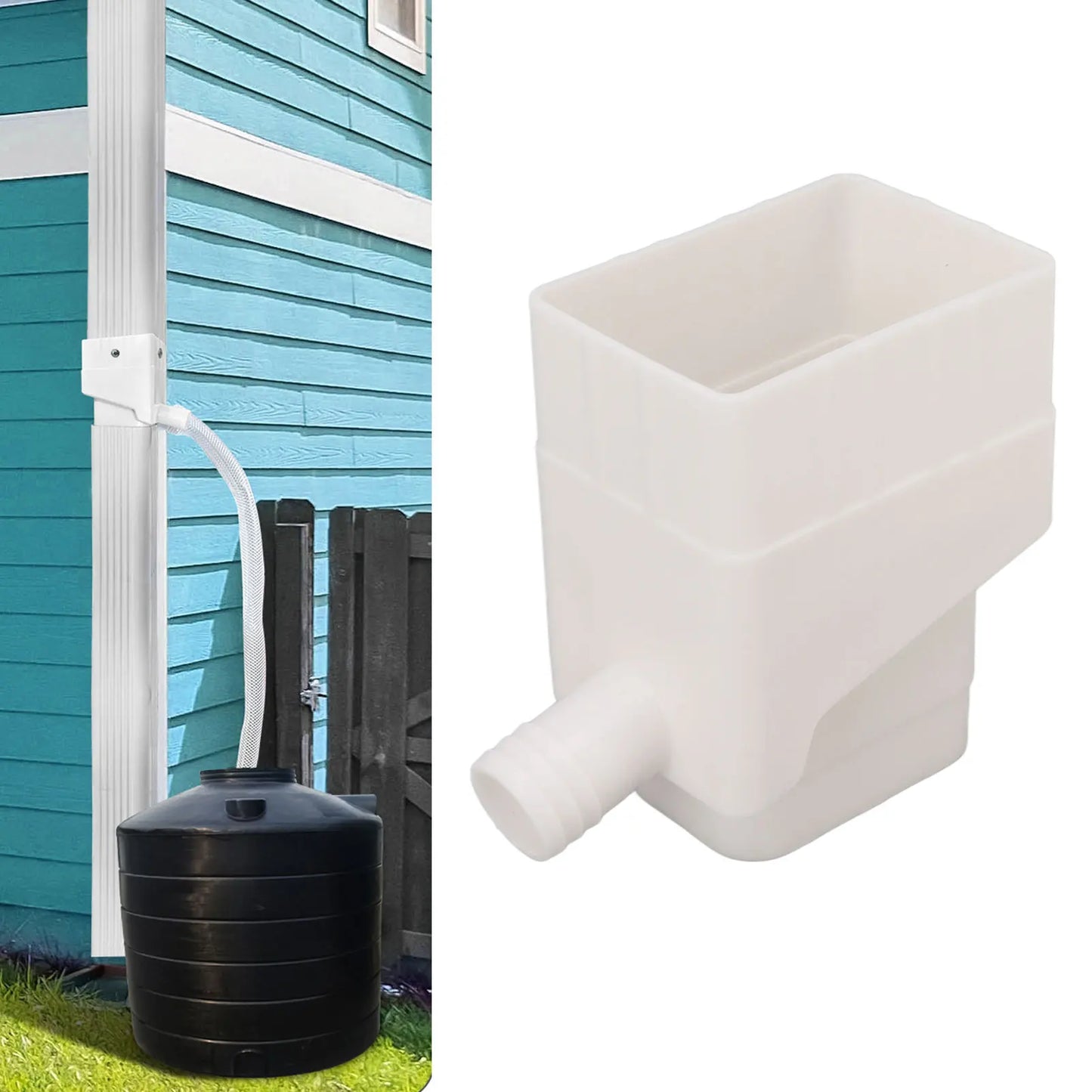 Rainwater Collection System Professional UV Resistant Downspout Diverter Kit for Outdoor Garden Lawn Rain Water Diverter Kit