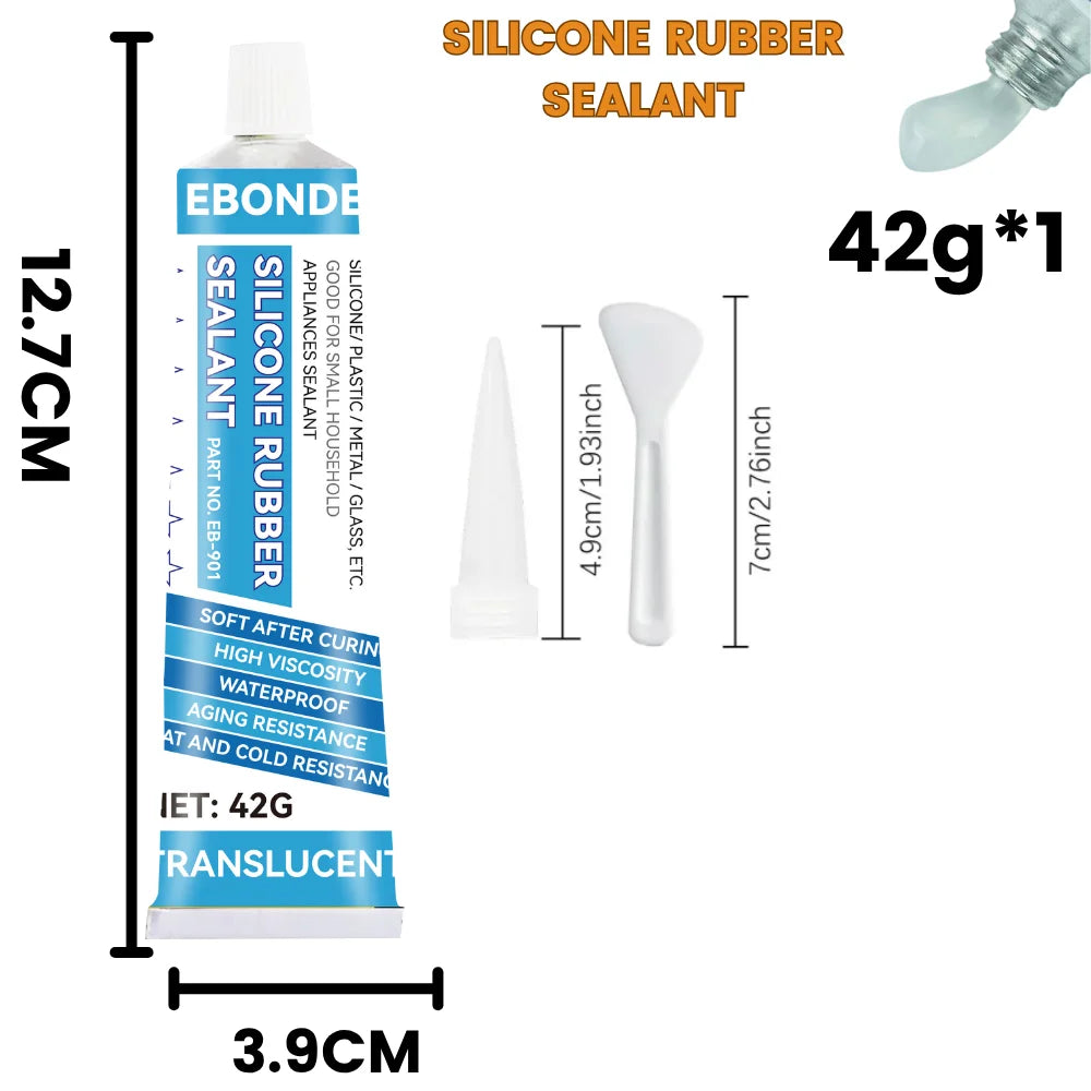 Silicone Rubber Sealant Waterproof Adhesive for Bonding Silicone/ Plastic/ Metal /Glass, Good for Household Appliances Sealant