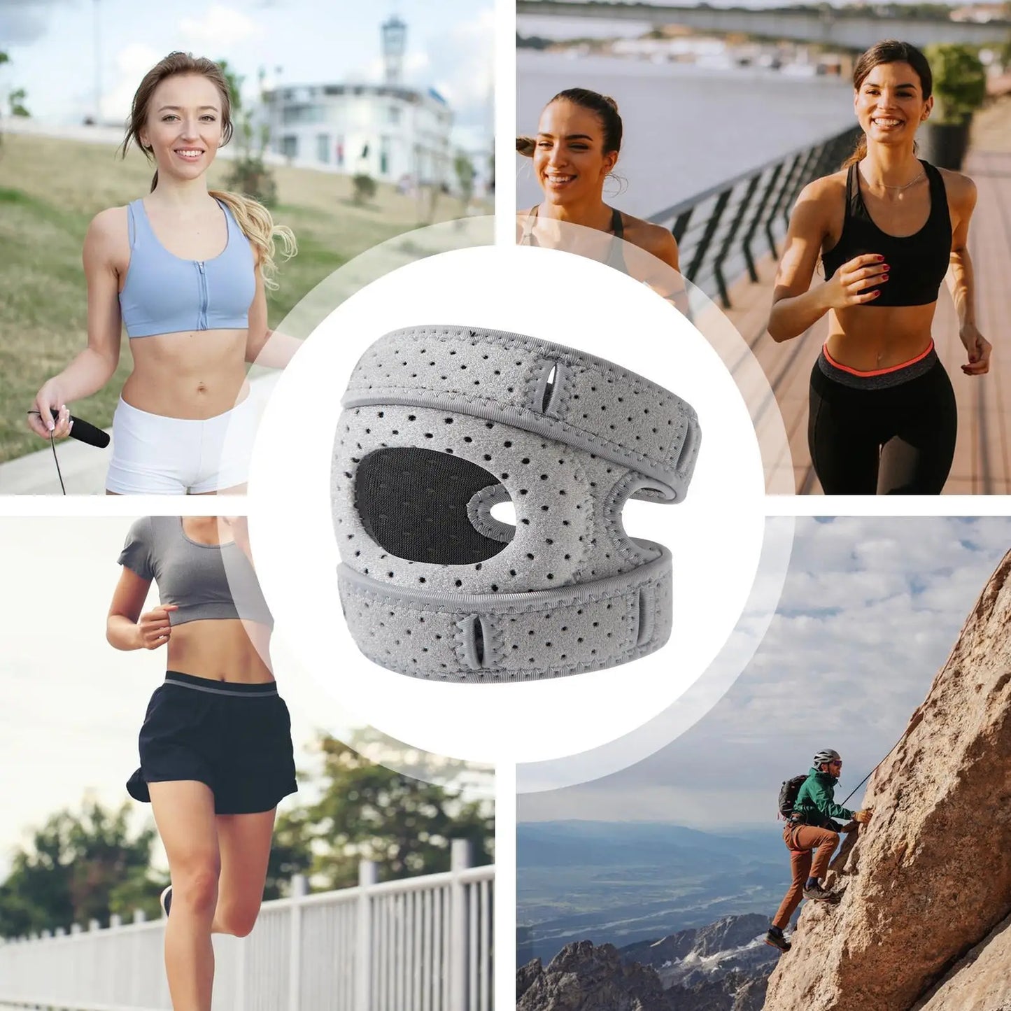 Patellar Stabilizing Knee Brace Knee Relief Support Brace Knee Band For Tendon Support Patella Strap For Secure Fit Anti-Slip