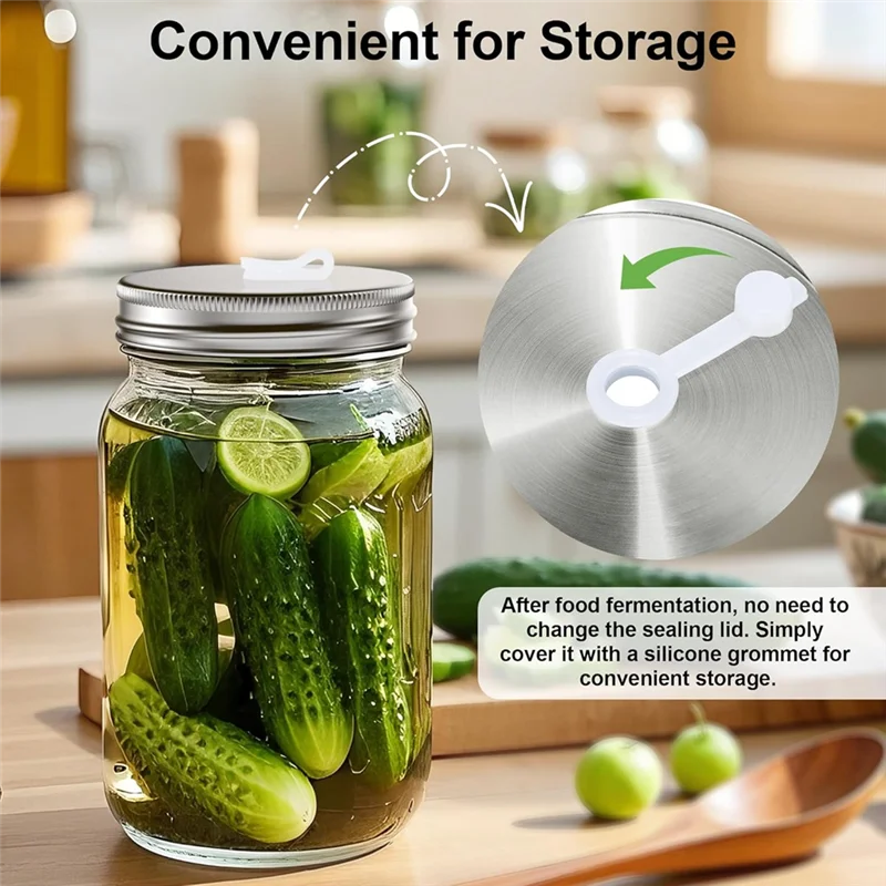 ABKP-Fermentation Kit For Wide Mouth Mason Fermentation Jar,Pickling/Sauerkraut Kit For Mouth Mason Ja(Jars Not Included)